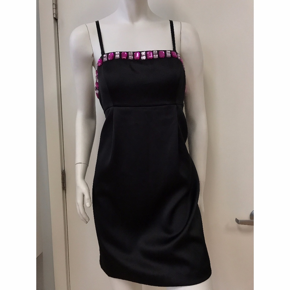 KENSIE BEJEWELED PURPLE/BLACK DRESS SZ 8